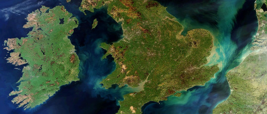 Imagen por satélite de Gran Bretaña-