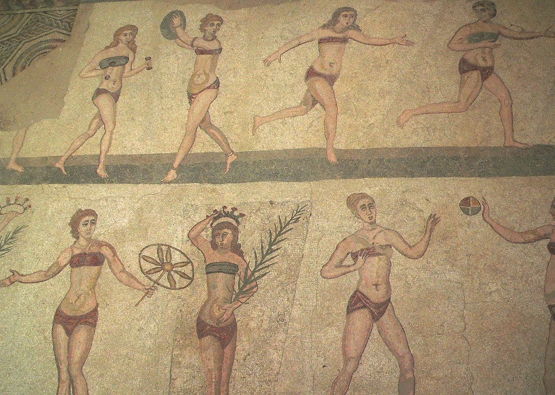 Mujeres practicando deporte en la Antigua Roma