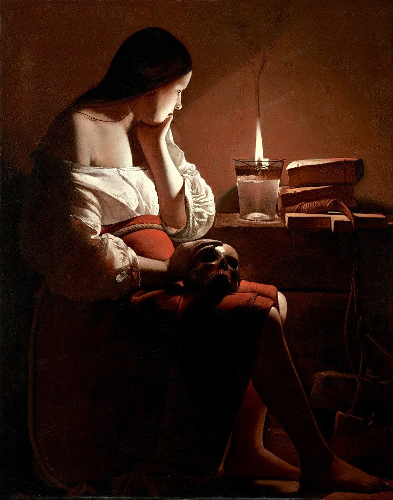 Magdalena penitente de la lamparilla