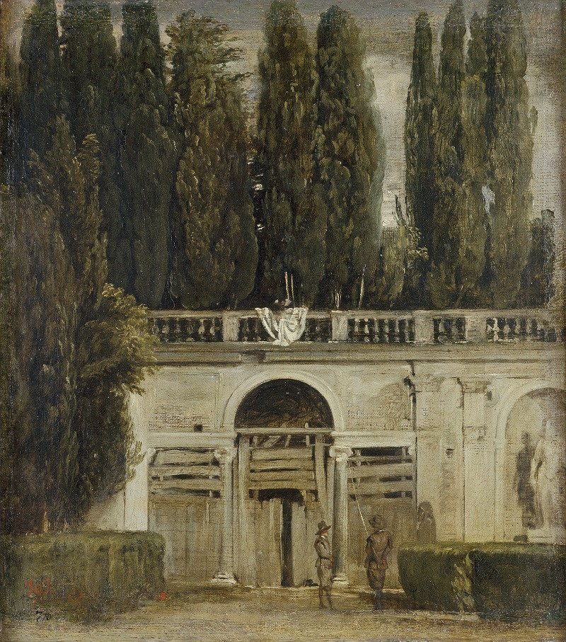 Vistas del jardín de la Villa Medici de Roma