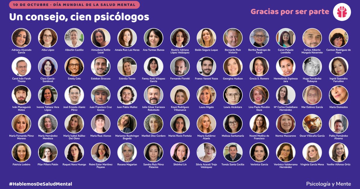 100 consejos y mitos sobre Salud Mental para este 10-O