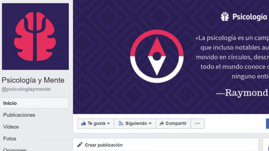 Página de Facebook de Psicología y Mente hackeada